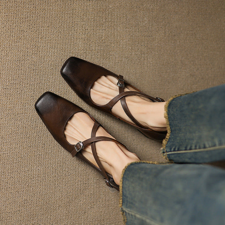 Marvane Cuir Talons Kitten