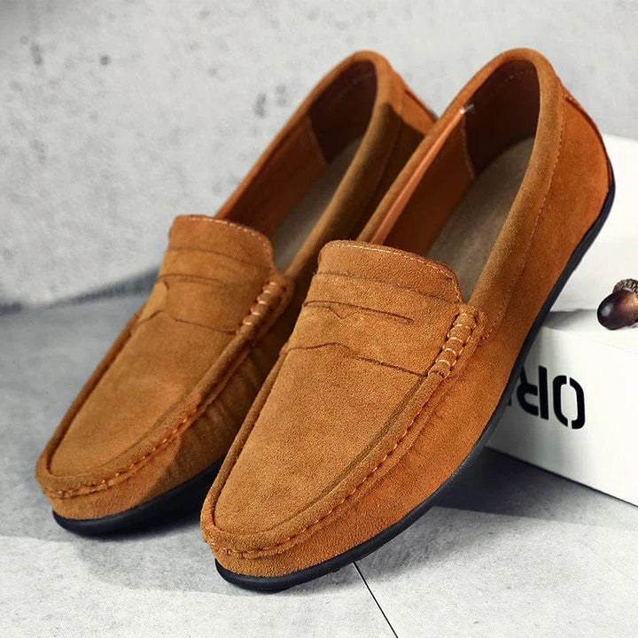 Lova & Lior | Mocassins en daim de première qualité pour homme