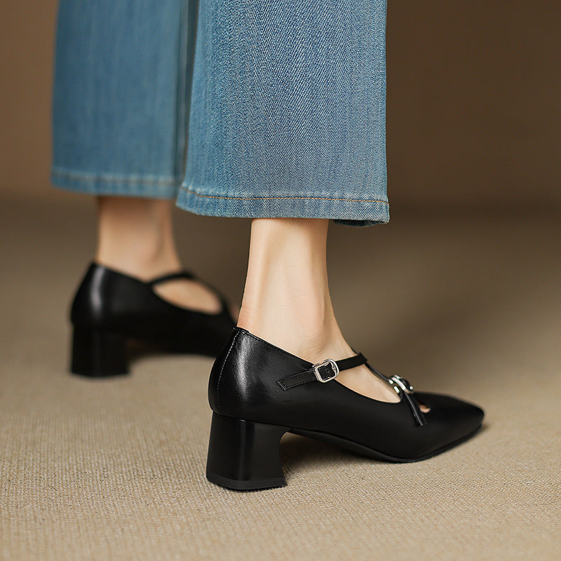 Marvane Cuir Talons Kitten