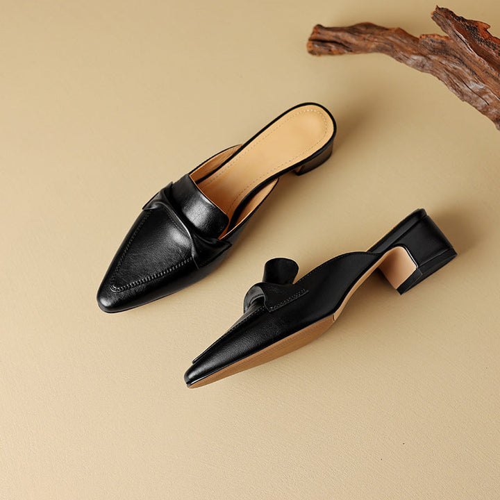 Mules en cuir pointues Marloe