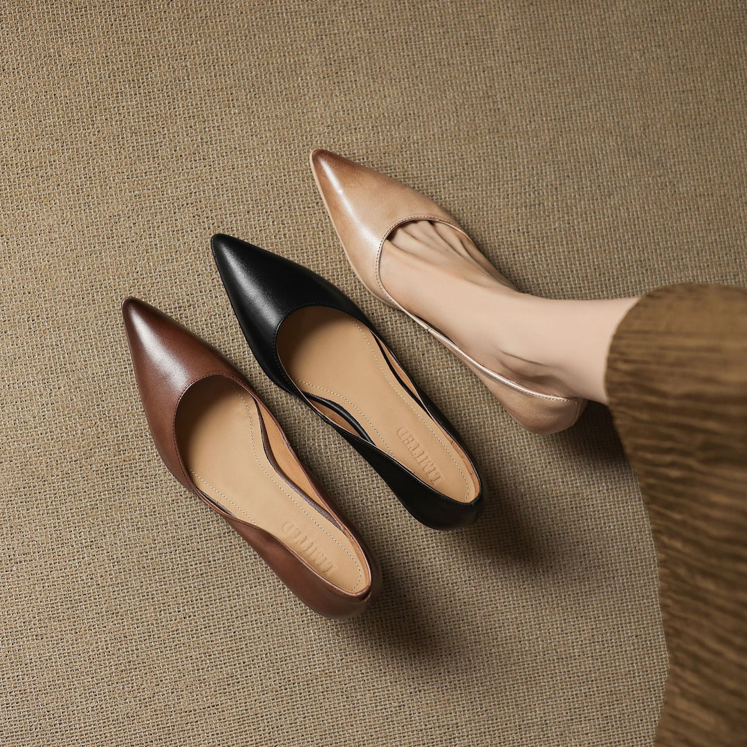 Calenne Cuir Talons Kitten