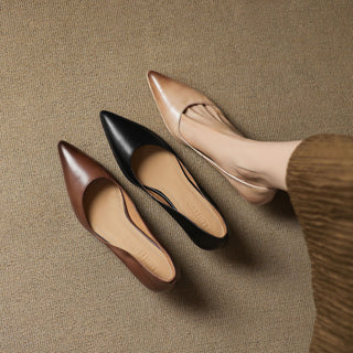 Calenne Cuir Talons Kitten