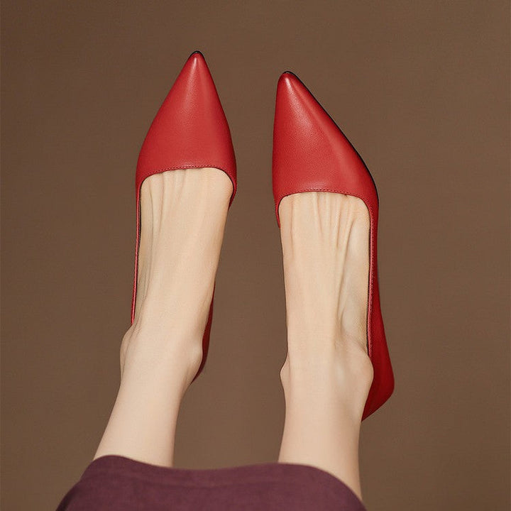 Orlisse Cuir Talons Kitten