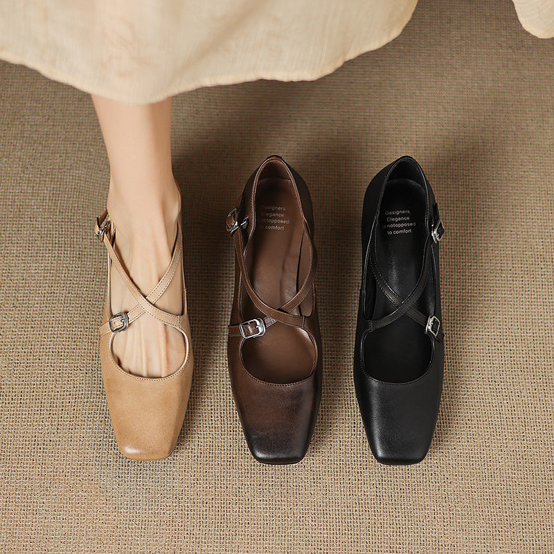 Marvane Cuir Talons Kitten