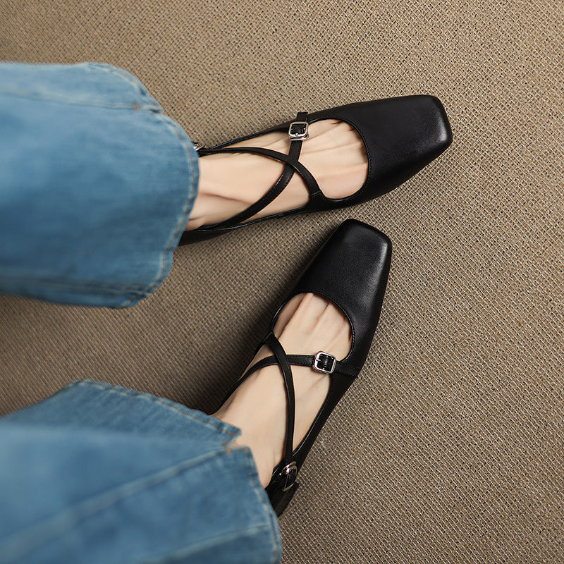 Marvane Cuir Talons Kitten