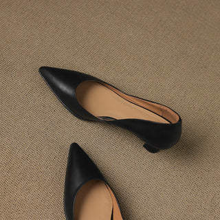 Calenne Cuir Talons Kitten