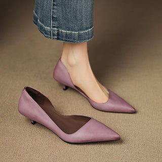 Orlisse Cuir Talons Kitten