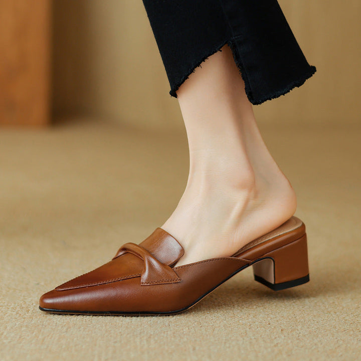 Mules en cuir pointues Marloe