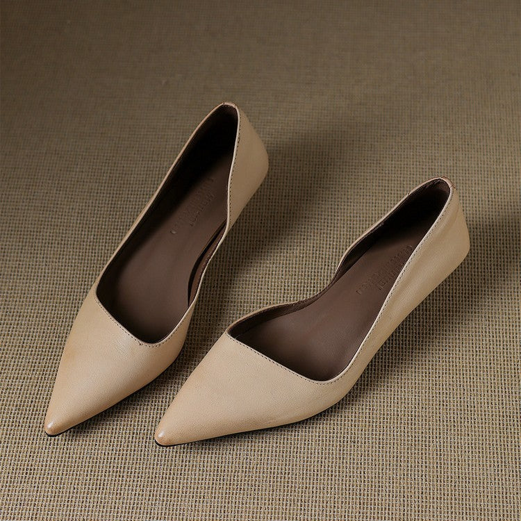 Orlisse Cuir Talons Kitten