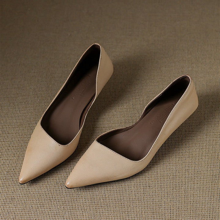 Orlisse Cuir Talons Kitten