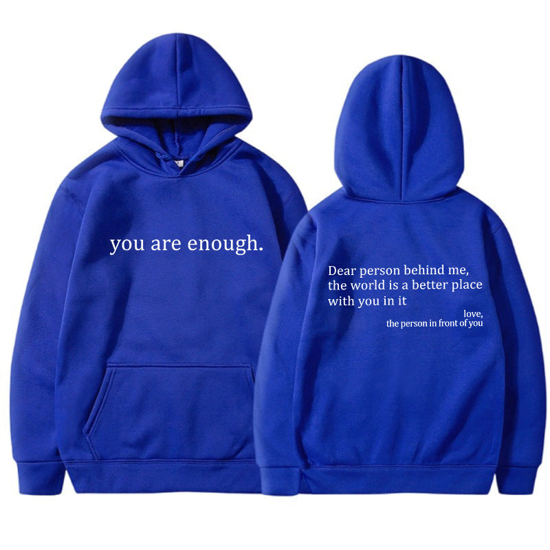 YAE | Sweat à capuche unisexe avec citations