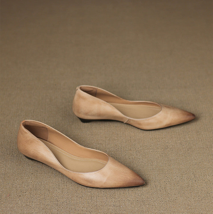 Arla Ballerines en Cuir Véritable