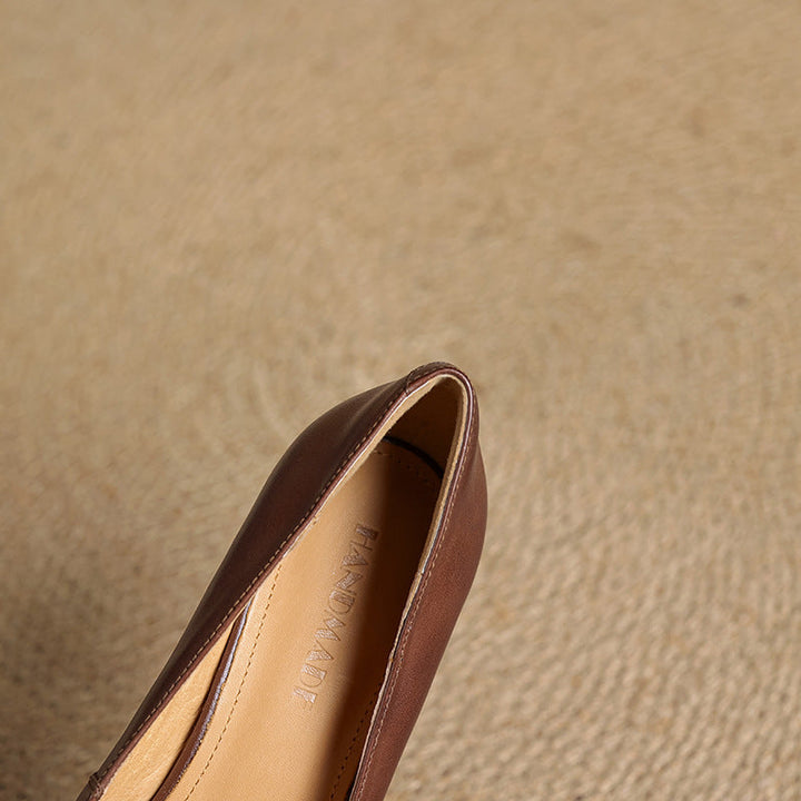 Elviera Escarpins en Cuir Carrés