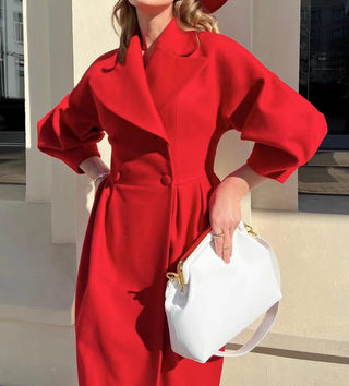 Calista | Manteau en laine blanc pour l'hiver