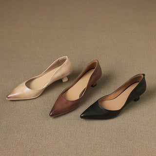 Calenne Cuir Talons Kitten