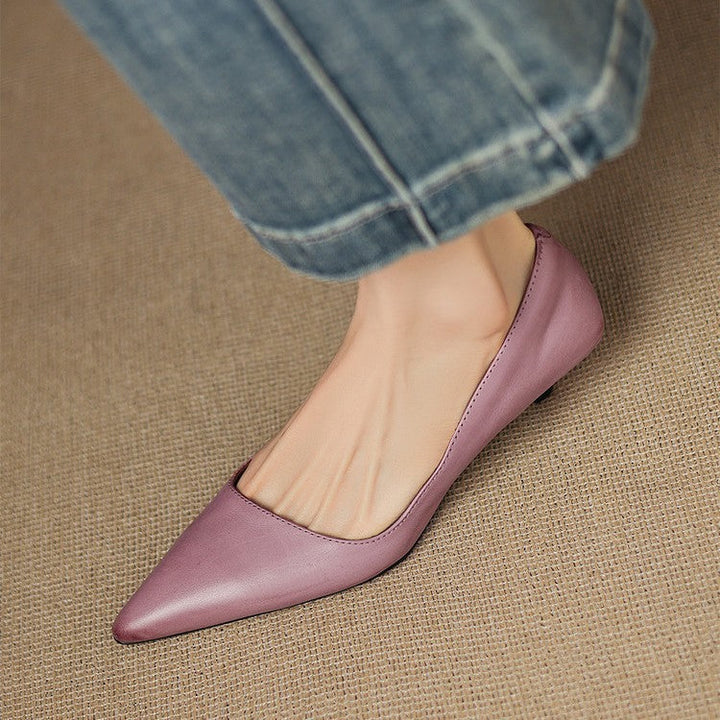 Orlisse Cuir Talons Kitten