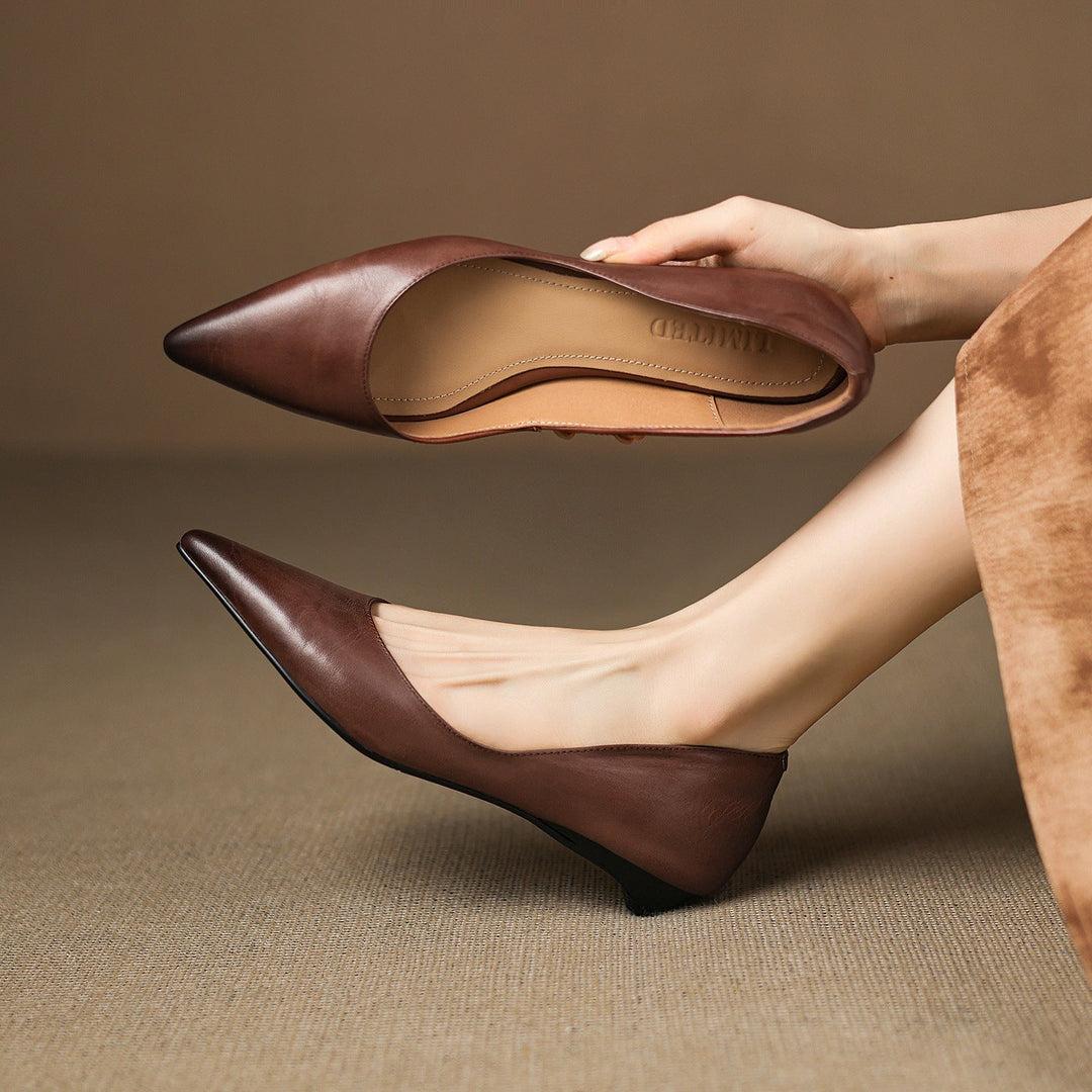 Arla Ballerines en Cuir Véritable