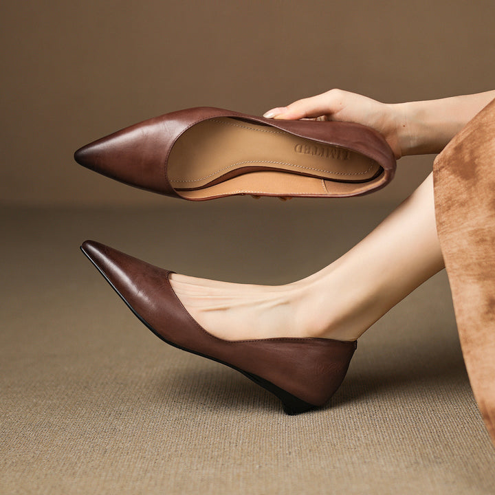 Arla Ballerines en Cuir Véritable