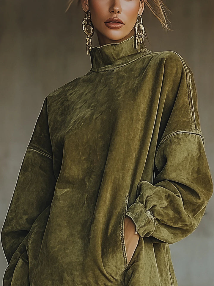 Muriel | Robe mini à manches longues avec franges