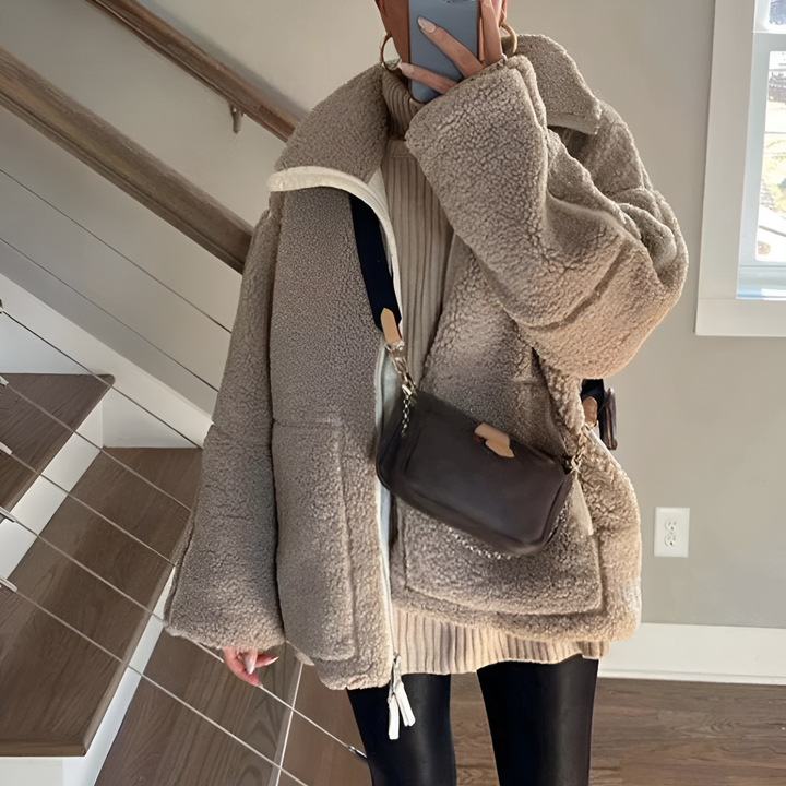 Maxine | Veste teddy avec zip