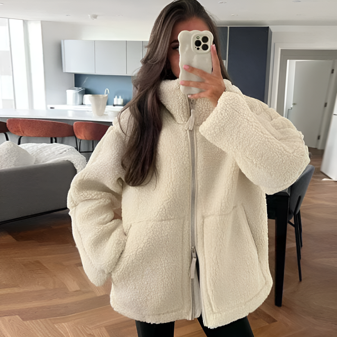 Maxine | Veste teddy avec zip