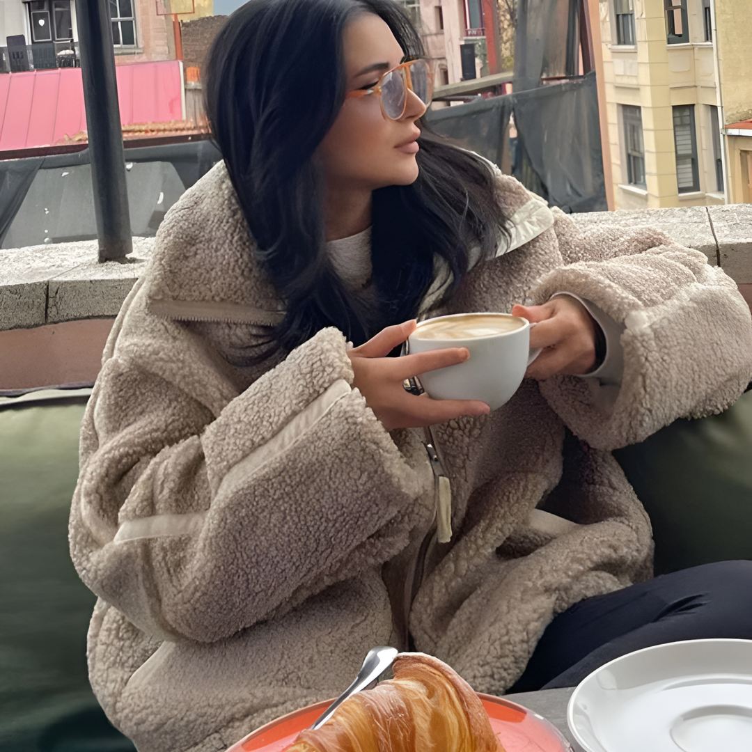 Maxine | Veste teddy avec zip