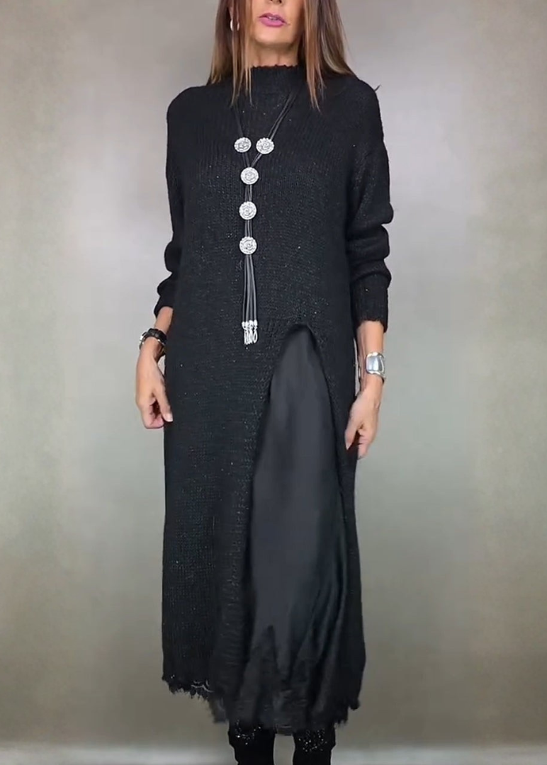 Legria | Robe en tricot à col montant