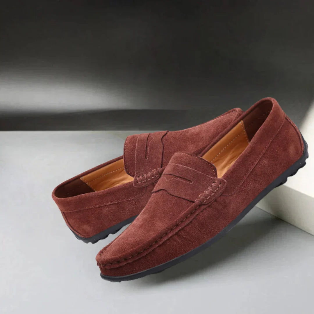 Lova & Lior | Mocassins en daim de première qualité pour homme