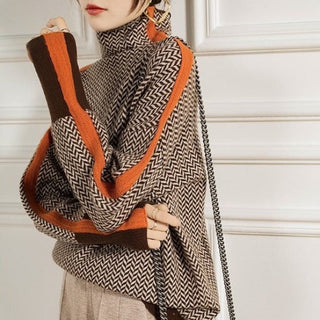 Lindemann Atelier | Malou – Pull à col roulé avec rayures contrastées