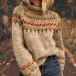 Roseline | Pull en maille avec col montant