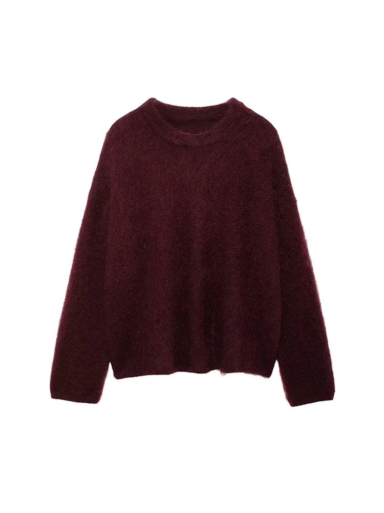 Tess | Pull Bordeaux