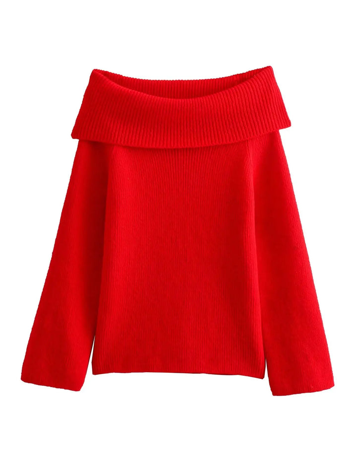 Kiondra | Pull en tricot avec décolleté épaule dénudée