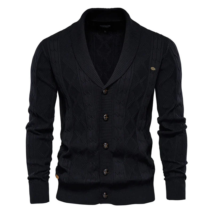 Waldemar | Cardigan pour hommes avec boutonnière