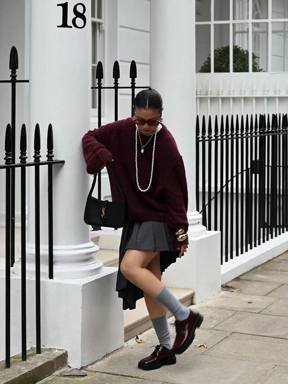 Tess | Pull Bordeaux