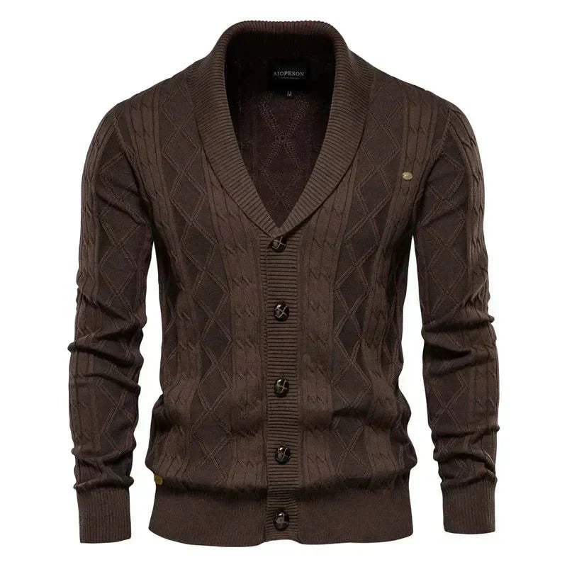 Waldemar | Cardigan pour hommes avec boutonnière