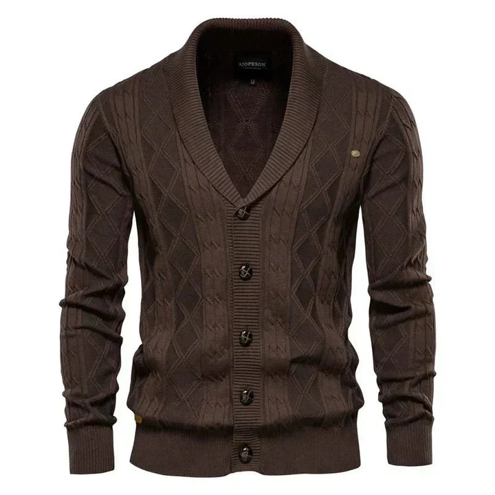 Waldemar | Cardigan pour hommes avec boutonnière