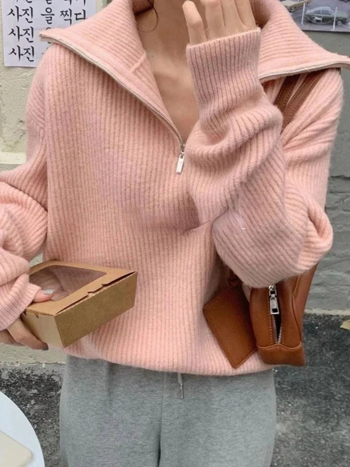 Karen | Pull avec col et fermeture éclair