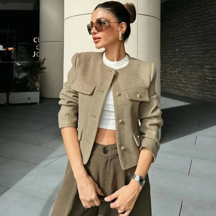 Sara | Veste élégante avec boutons dorés