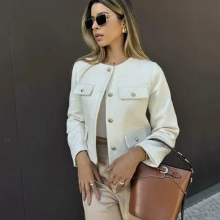 Sara | Veste élégante avec boutons dorés