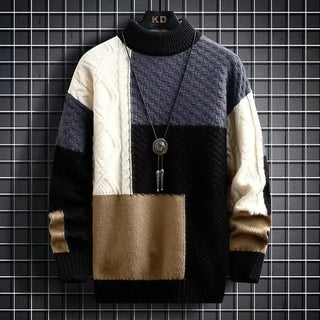 Erjean | Pull avec col rond et motif patchwork