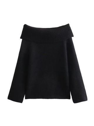 Kiondra | Pull en tricot avec décolleté épaule dénudée
