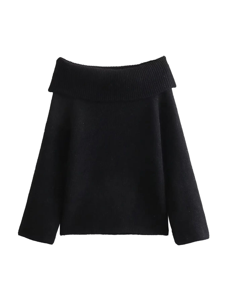 Kiondra | Pull en tricot avec décolleté épaule dénudée