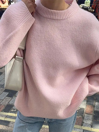Rosalinda | Douce pull en tricot rose