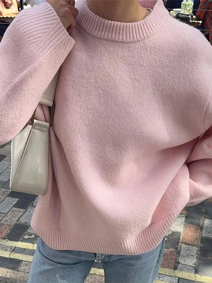 Rosalinda | Douce pull en tricot rose