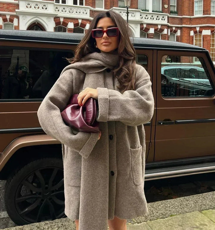 Sophie | Ensemble manteau avec écharpe Kappa