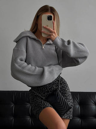 Karen | Pull avec col et fermeture éclair