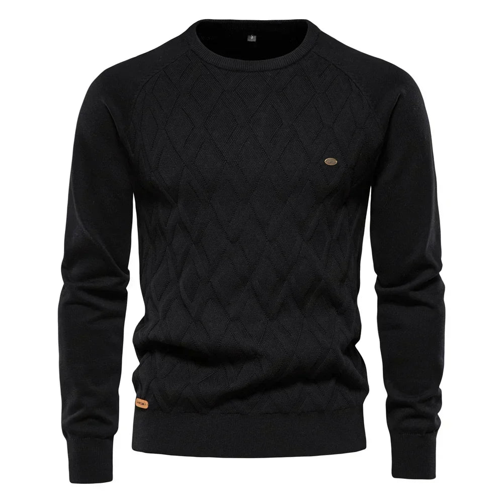 Theodor | Pull pour hommes avec motif en losanges