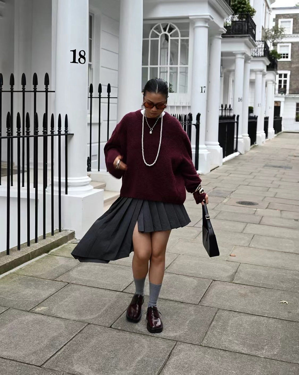 Tess | Pull Bordeaux