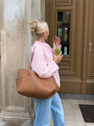 Rosalinda | Douce pull en tricot rose