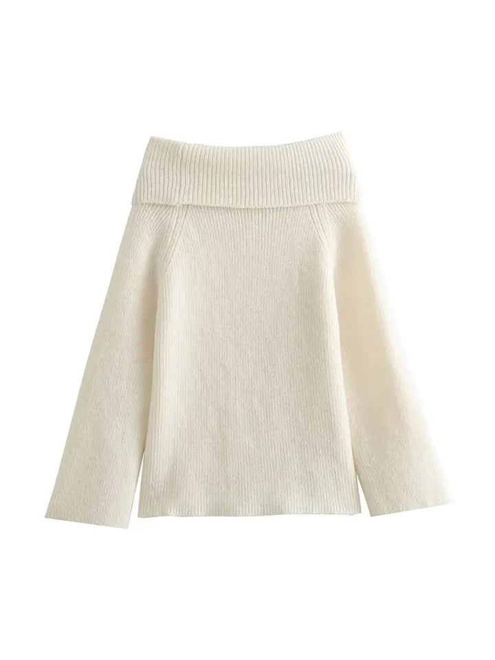 Kiondra | Pull en tricot avec décolleté épaule dénudée